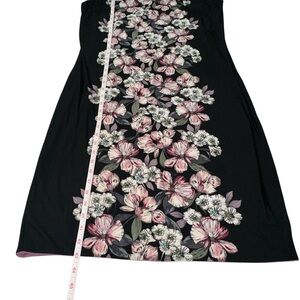 White House Black Market Black Dress with Pink Floral Pattern